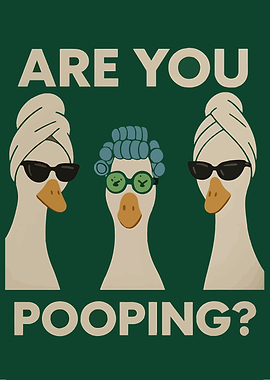 Are You Pooping? Funny Goose Art