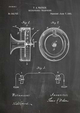 T.A. Watson Microphonic Telephone Patent