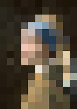 Pixel Art Girl with a Pearl Earring