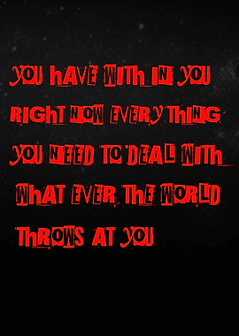 Inspirational Quote on Black Background