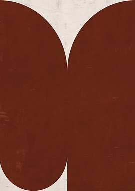 Abstract Brown Circles on White Background