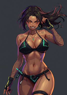 Female Character in Bikini Digital Art