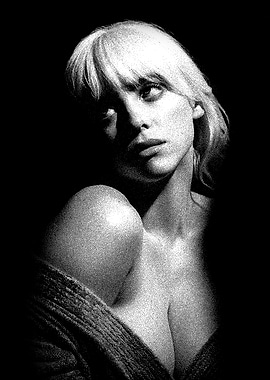 Billie Eilish Portrait in Black and White