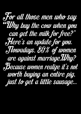 Funny Marriage Quote on Black Background