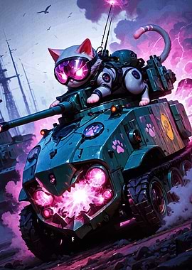 Cat Commander in Tank