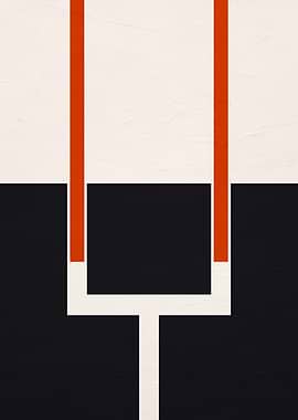 Minimalist Football Goalpost Art