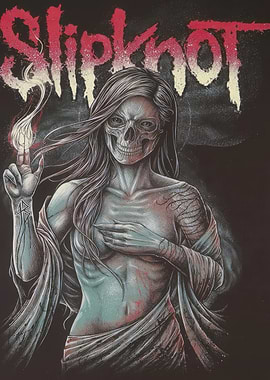 Slipknot artwork with skeletal figure