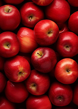Pile of Fresh Red Apples