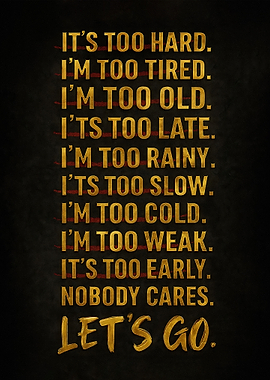 Motivational Text Art: Let's Go