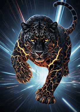 Dynamic Panther Glowing Veins
