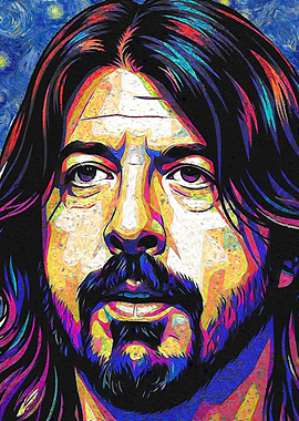 Dave Grohl Portrait - Colorful Art