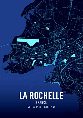La Rochelle Midnight City Map