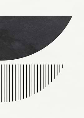 Minimalist Black and White Geometric Art