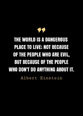 Einstein Quote: A Dangerous World