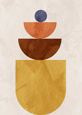 Abstract Geometric Shapes Art Print