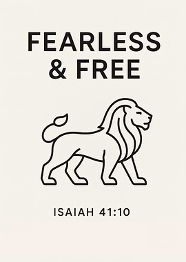 Fearless and Free Lion Illustration