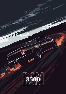 Ram 3500 Truck on Winding Road