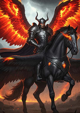 Winged Knight Horseback