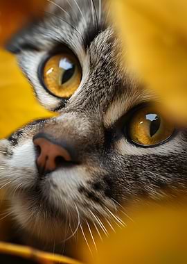 Close-up of a Tabby Cat's Face
