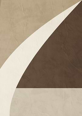 Abstract Geometric Art in Earth Tones