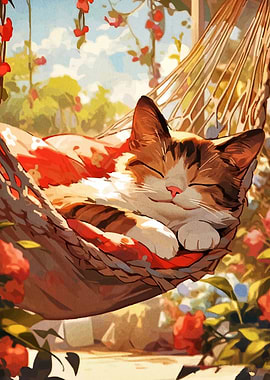 Cat Nap in Hammock