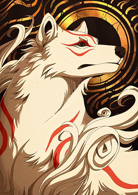 Okami Amaterasu Digital Art