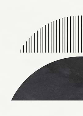 Minimalist Black and White Geometric Art