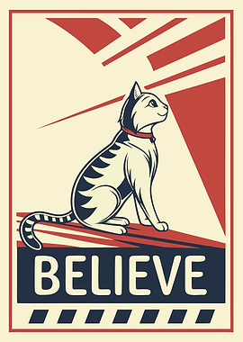 Believe Cat Poster