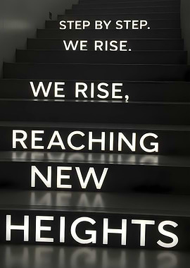 Motivational Staircase with Text