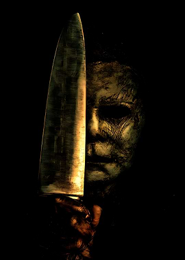 Michael Myers with Knife in Darkness