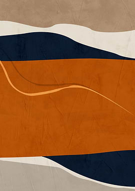 Abstract Geometric Art with Earth Tones