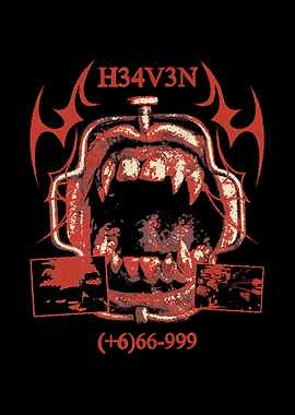 H34V3N Vampire Mouth Graphic