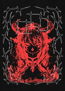 Red Devil Girl Graphic Art