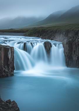 Icelandic Waterfall Landscape