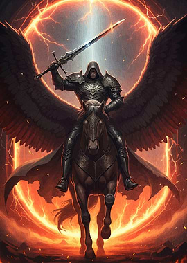 Winged Knight Horse Sword