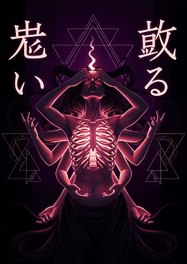 Mystical Figure with Multiple Arms