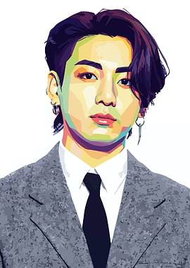 Jungkook Portrait Pop Art Style