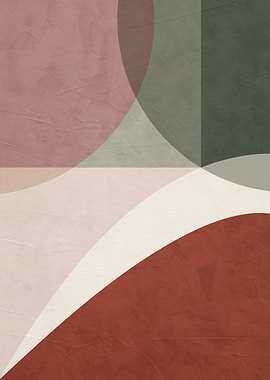 Abstract Geometric Art with Earth Tones