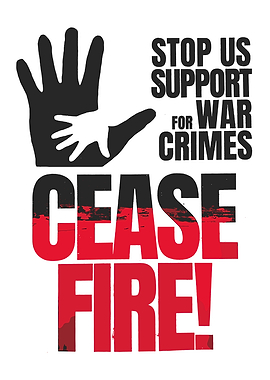 Cease Fire Protest Poster