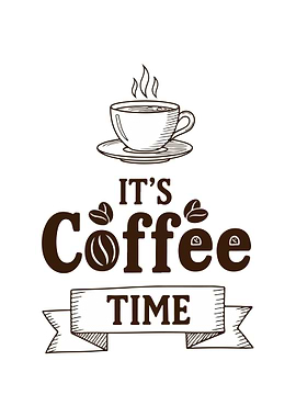 It's Coffee Time Illustration