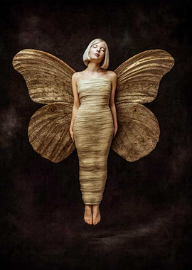 Woman with Butterfly Wings