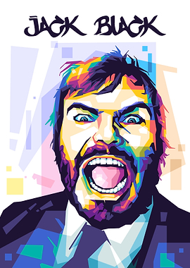 jack black Colorful Pop Art Portrait
