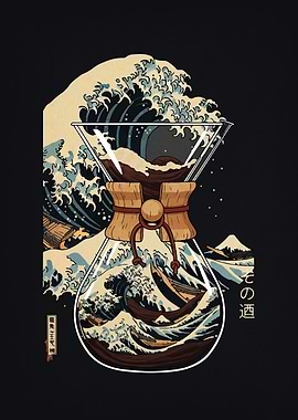 The Great Wave Coffee Pour Over