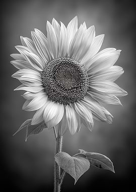 Monochrome Sunflower