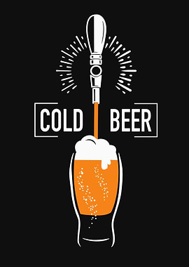 Cold Beer Illustration