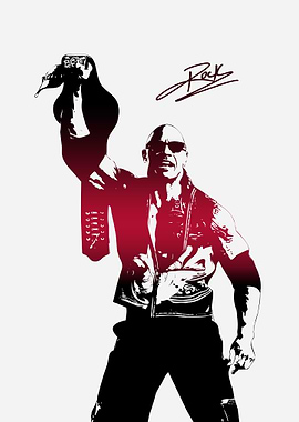 The Rock Champion Illustration