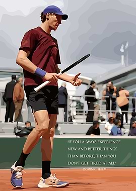 Dominic Thiem Tennis Quote Art