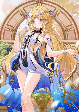 Anime Elf Girl with Blonde Hair