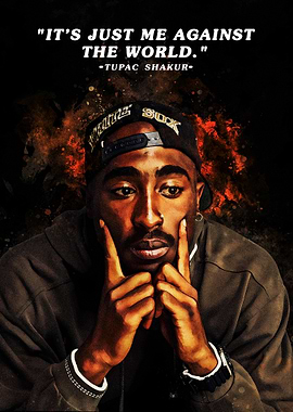 Tupac Shakur Portrait with Quote