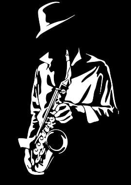 Saxophone Player Silhouette